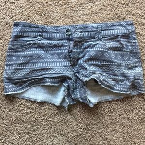 Xhilaration Gray Aztec Print Shorts